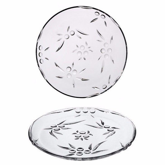 27cm Elegantly Designed Gloss Premium Glass Plate Microwave Fridge Friendly 54248 (Parcel Rate)