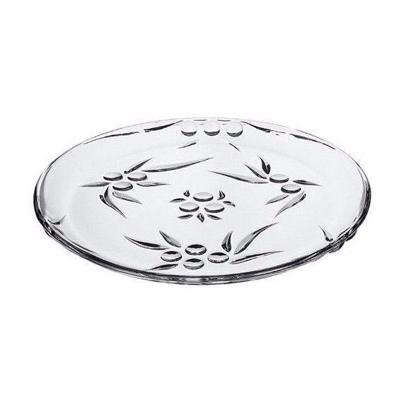 27cm Elegantly Designed Gloss Premium Glass Plate Microwave Fridge Friendly 54248 (Parcel Rate)