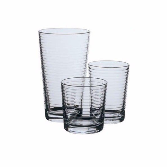 pack of 18 dora styled clear glasses drinking glasses   9175 (Parcel Rate)