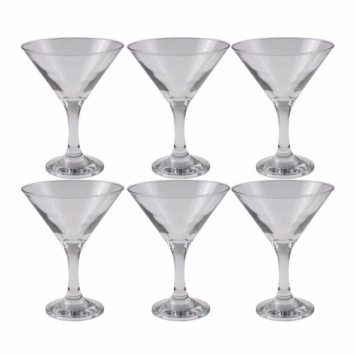 Bistro Martini Glass Pack of 6 Martini Drinking Glass 190ml   9297 (Parcel Rate)