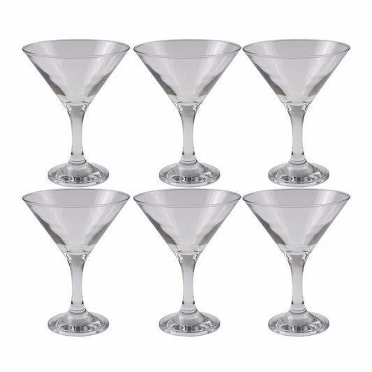 Bistro Martini Glass Pack of 6 Martini Drinking Glass 190ml   9297 (Parcel Rate)