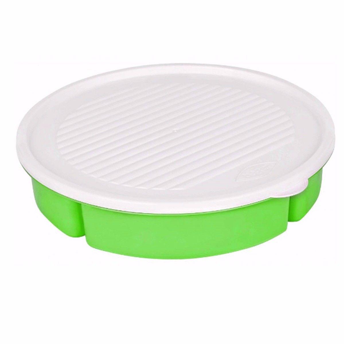 Plastic Multi 5 Section Snack Chip & Dip Bowl Platter With Airtight Lid  9394 (Parcel Rate)
