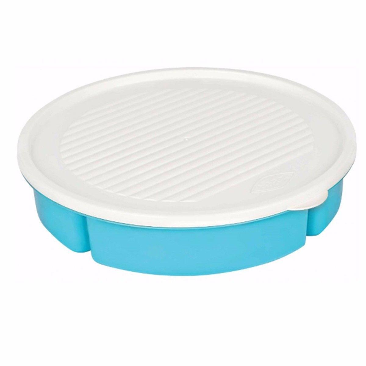 Plastic Multi 5 Section Snack Chip & Dip Bowl Platter With Airtight Lid  9394 (Parcel Rate)