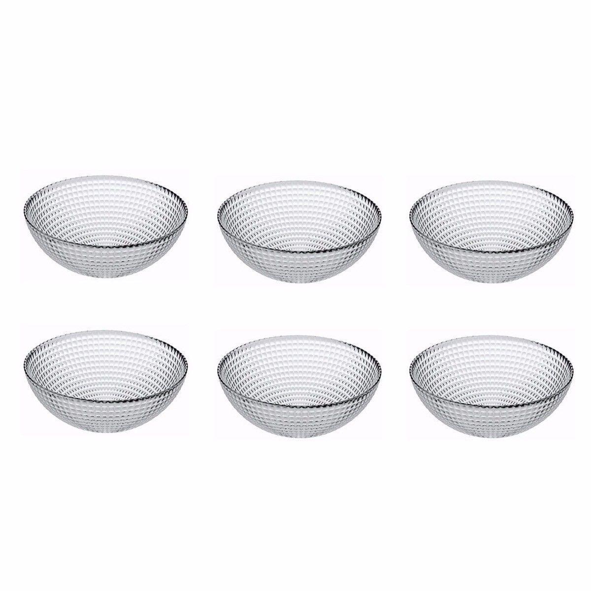 Fancy 6 Pack Generation Clear Glass Bowl Set Quality Glassware 13cm  10476 (Parcel Rate)