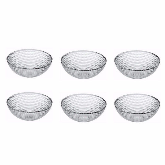 Fancy 6 Pack Generation Clear Glass Bowl Set Quality Glassware 13cm  10476 (Parcel Rate)