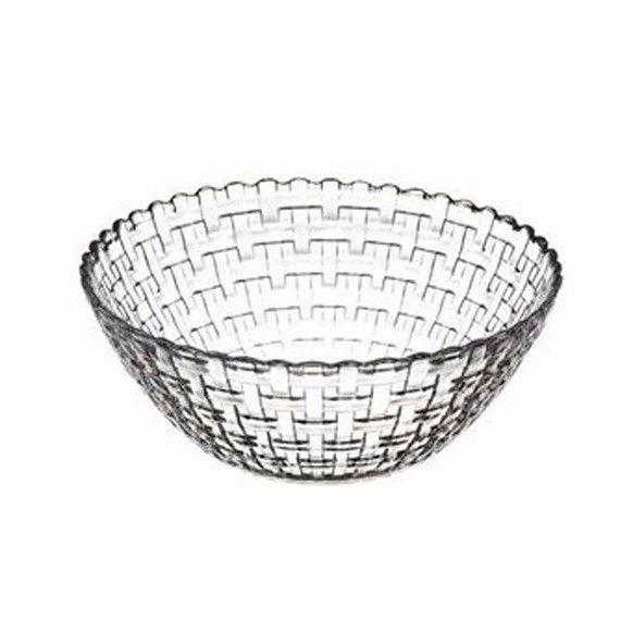 Rattan Styled Clear Glass Bowls Pack Of 6 For Fine Dining 7803 (Parcel Rate)