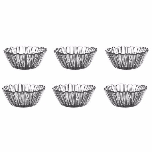 6 Fancy Small Glass Bowls For Special Occasions 140mm  5 1/2''   7323 (Big Parcel Rate)