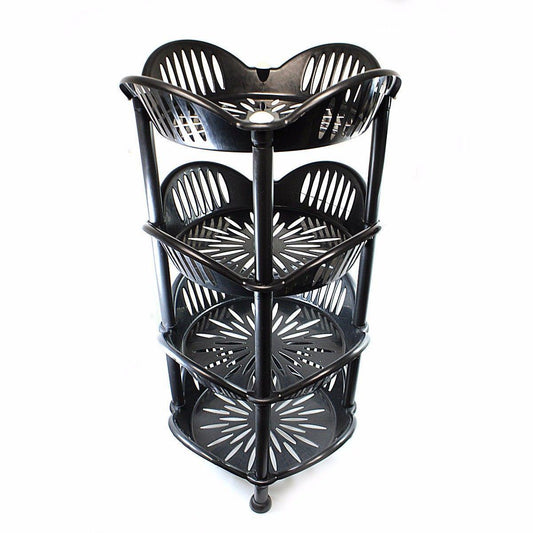 4 Tier Kitchen Veg Trolley/Stand Flower Shape Assorted Colours H0424 (Big Parcel Rate)