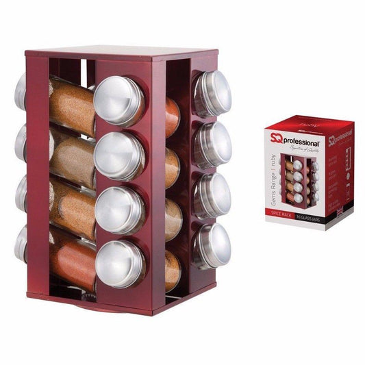 Assorted colour spice jars 16 glass spice jars   0892( Blue and purple) (Parcel Rate)