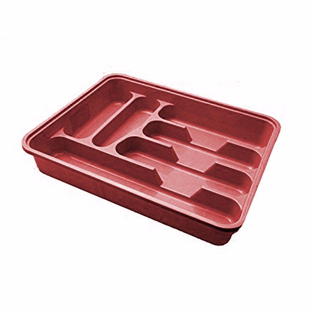 Assorted coloured multi purpose use large cutlery tray Approx 38.5cm x 30.5cm    D14001 (Parcel Rate)