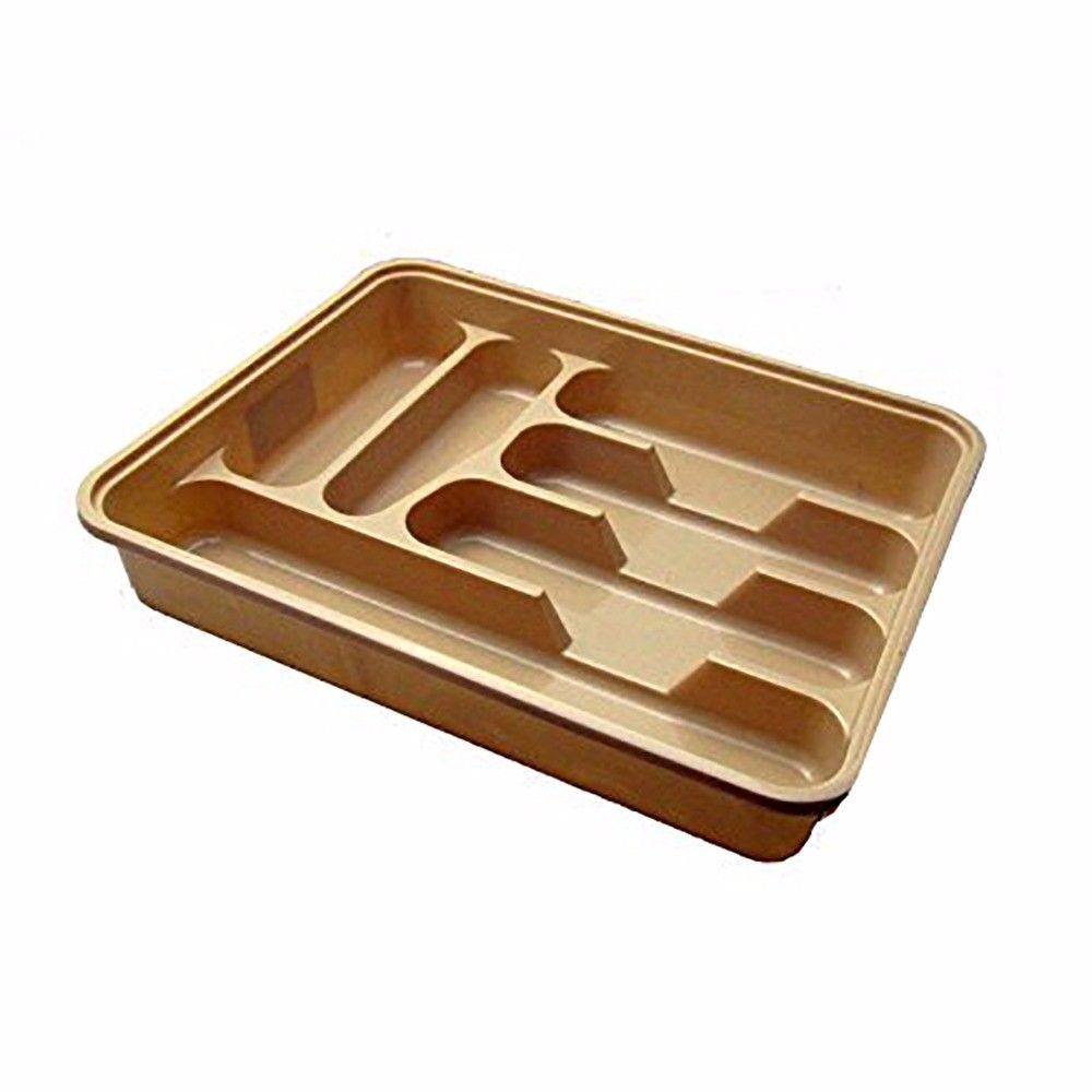 Assorted coloured multi purpose use large cutlery tray Approx 38.5cm x 30.5cm    D14001 (Parcel Rate)