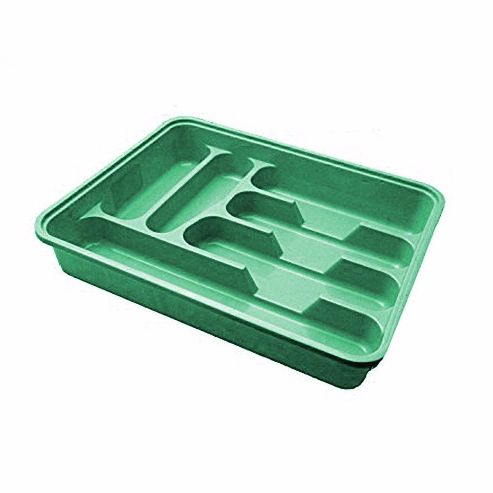 Assorted coloured multi purpose use large cutlery tray Approx 38.5cm x 30.5cm    D14001 (Parcel Rate)