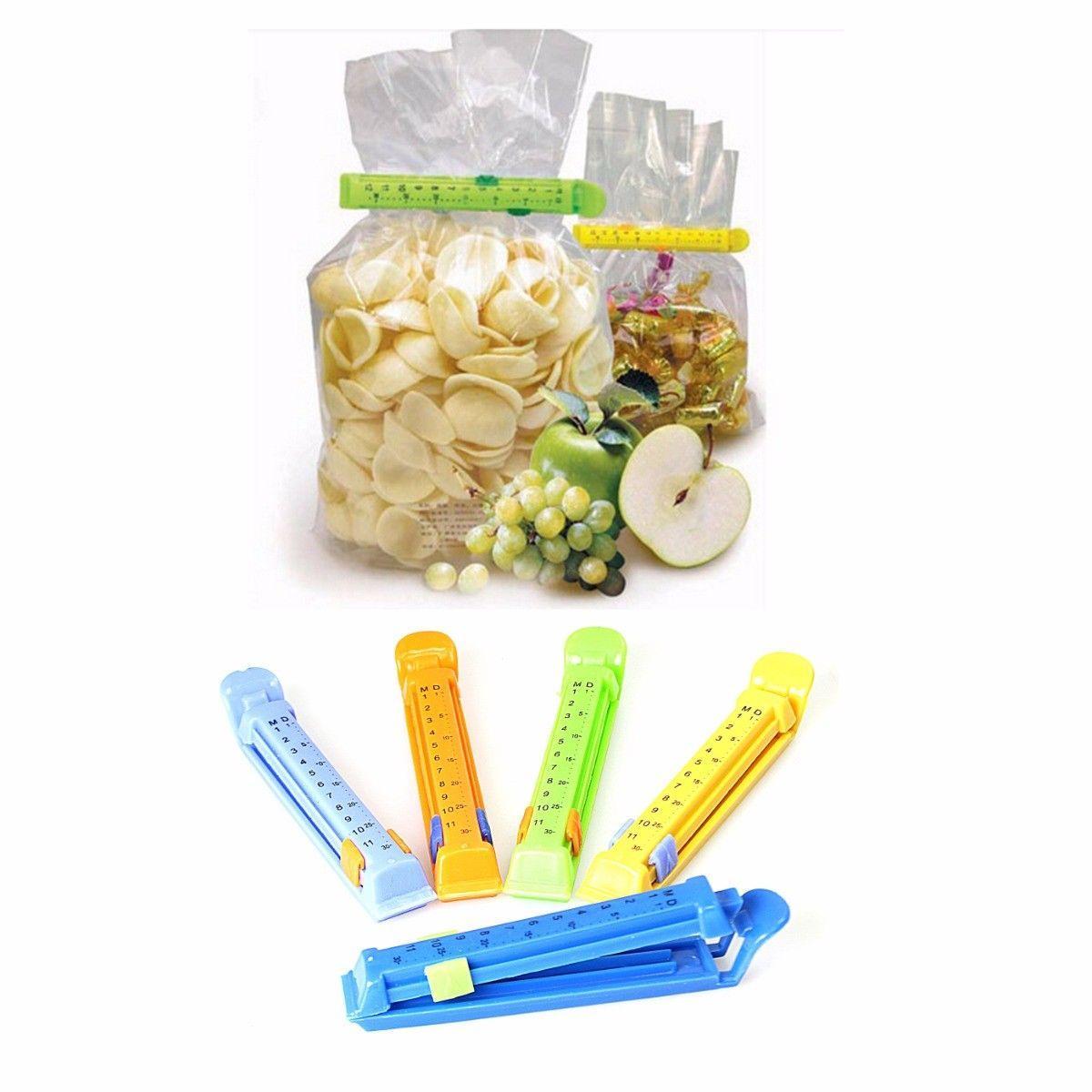 4 Assorted Colour Food Bag Clip With Ruler Markings   3068 (Large Letter Rate)