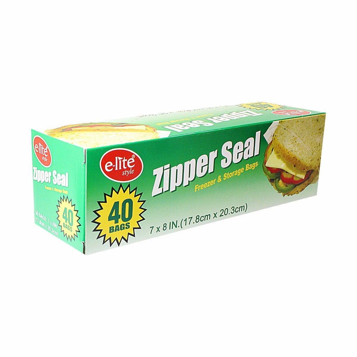 40 Pack Zipper Seal Freezer Bag 17cm x 20cm Home Kitchen 0178 (Parcel Rate)
