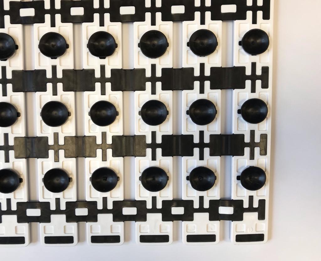 Rectangular Anti-Slip PVC Hard Plastic Bathroom Bath Mat 69 x 38 cm Assorted Colours 6993 (Parcel Rate)