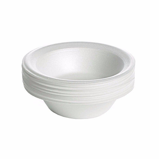 15 Pack Disposable White Bowls 12oz  ST7007 (Parcel Rate)