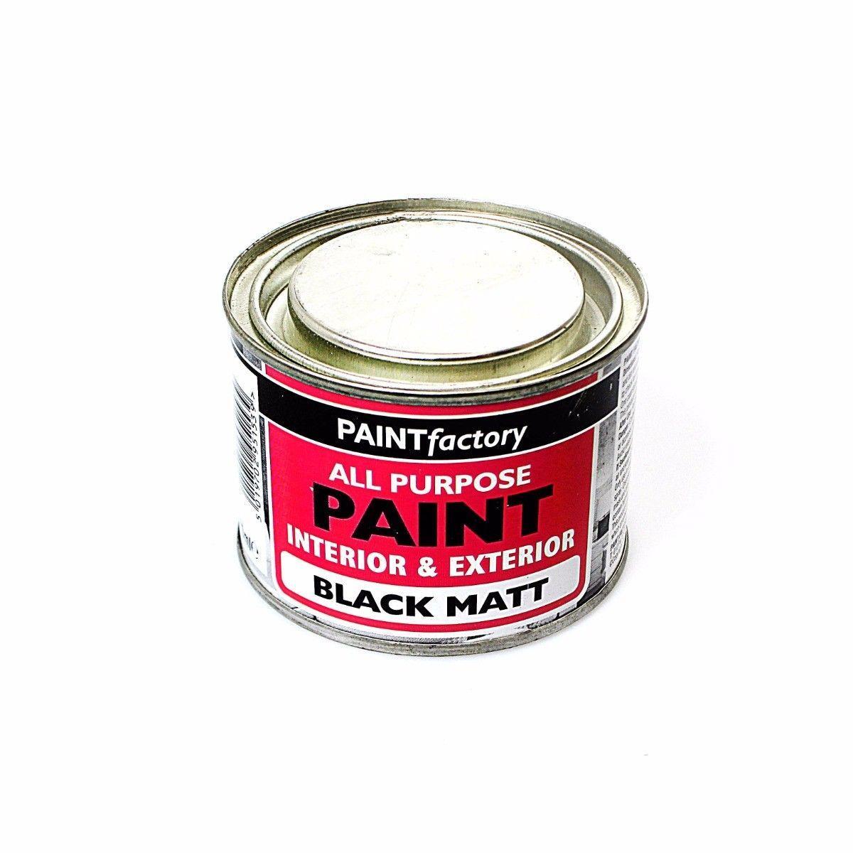 All Purpose Paint (Paint Factory) Black Matt 170ml (Parcel Rate)