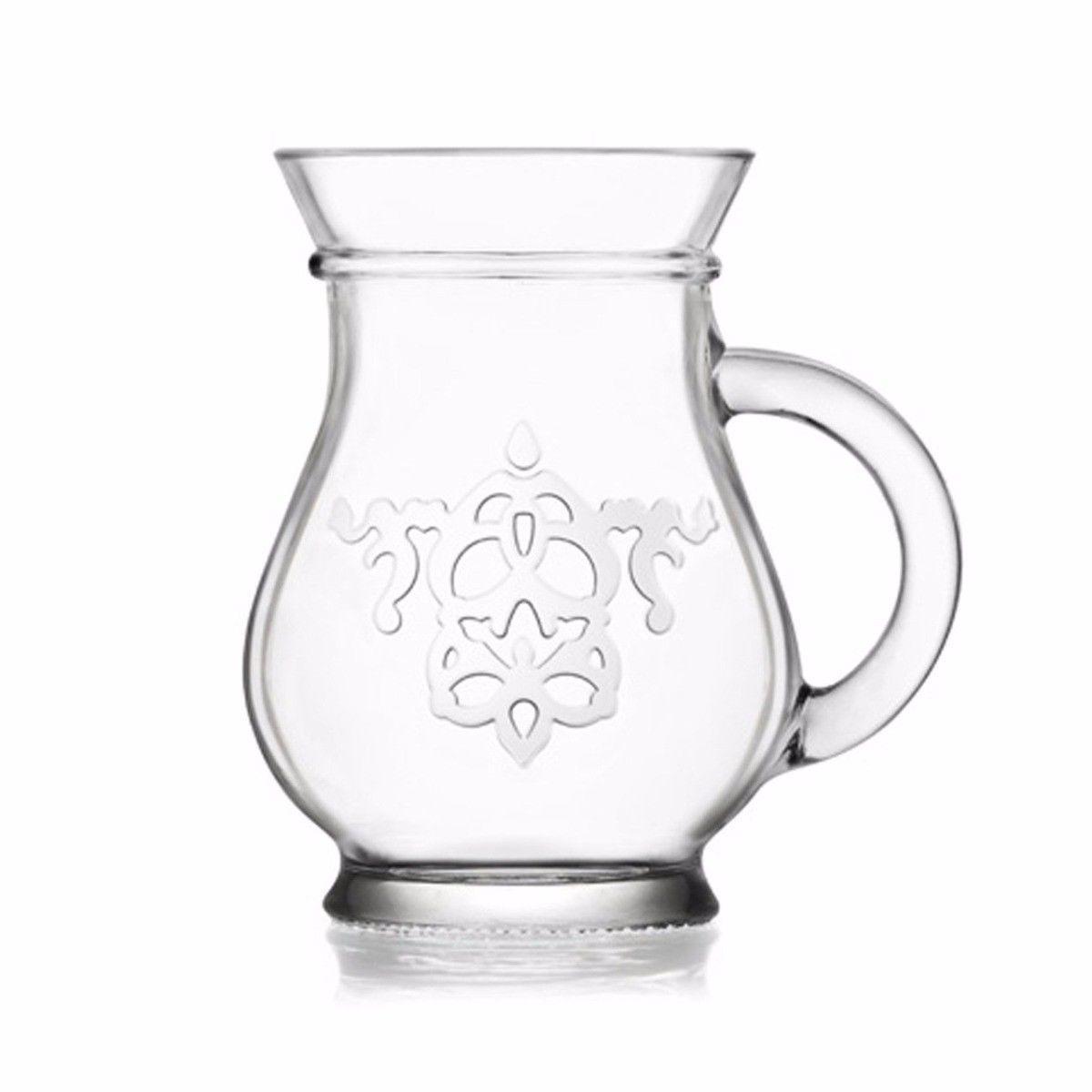 2 Piece Patterned Glass Jugs 330cc 11 1/4oz  9255 (Parcel Rate)