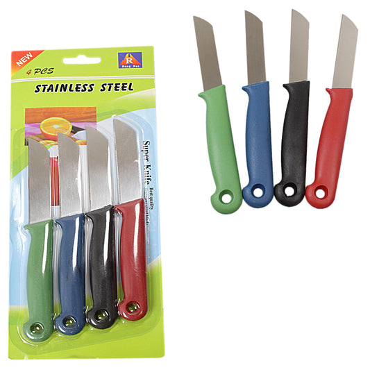 Standard Pack Of 4 Stainless Steel Kitchen Knife Set 3292 (Large Letter Rate)