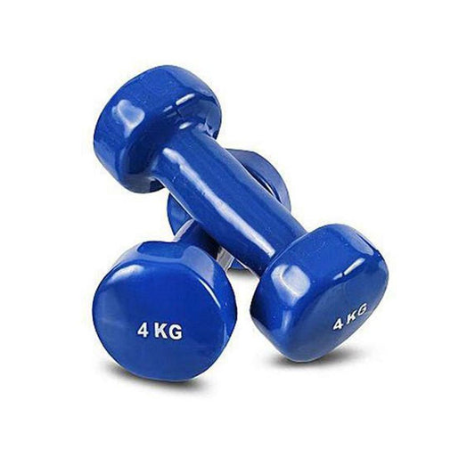 1 Piece 4kg Vinyl Dumbbell Solid Aerobic Training Weights Strength Home 4592 (Big Parcel Rate)