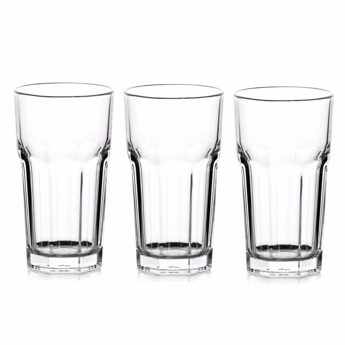 HIGH QUALITY CASABLANCA 3 PCS LONG DRINK GLASS FULLY TEMPERED   9285 (Parcel Rate)