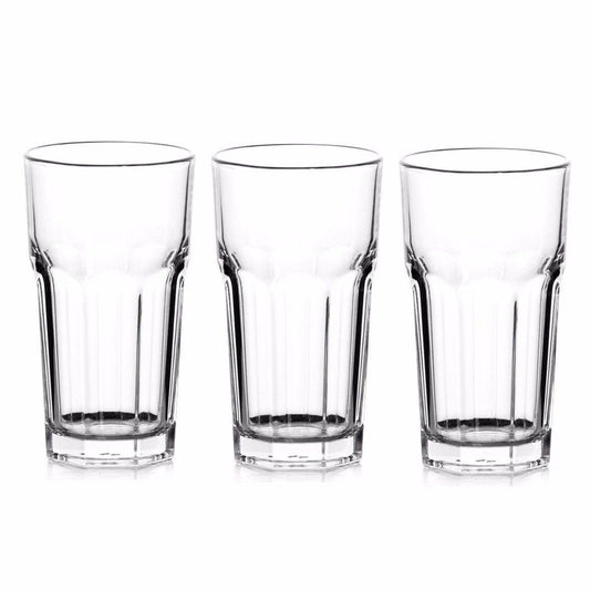 HIGH QUALITY CASABLANCA 3 PCS LONG DRINK GLASS FULLY TEMPERED   9285 (Parcel Rate)