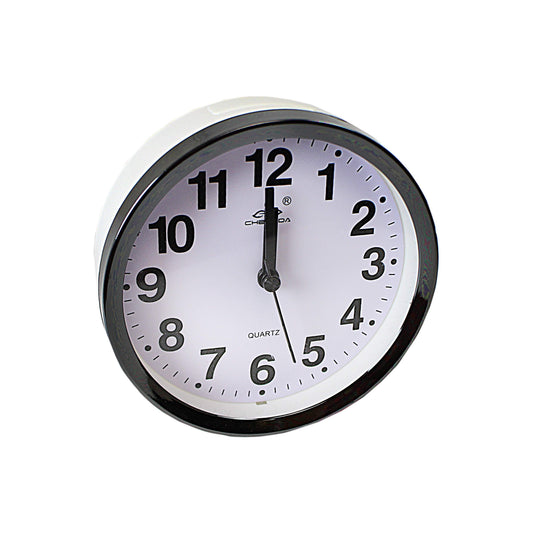 Round Small Mini Travel Office Quartz Bedside Desk Beep Alarm Clock 4735 (Parcel Rate)