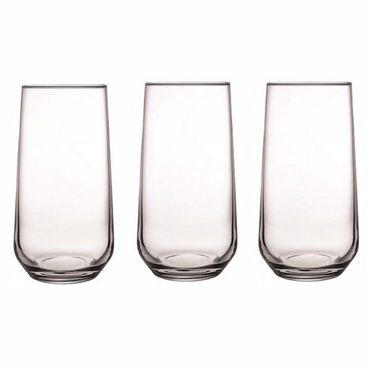 Set Of 3 Allegra Long Glasses 470ml Home kitchen Glassware 5726 (Parcel Rate)