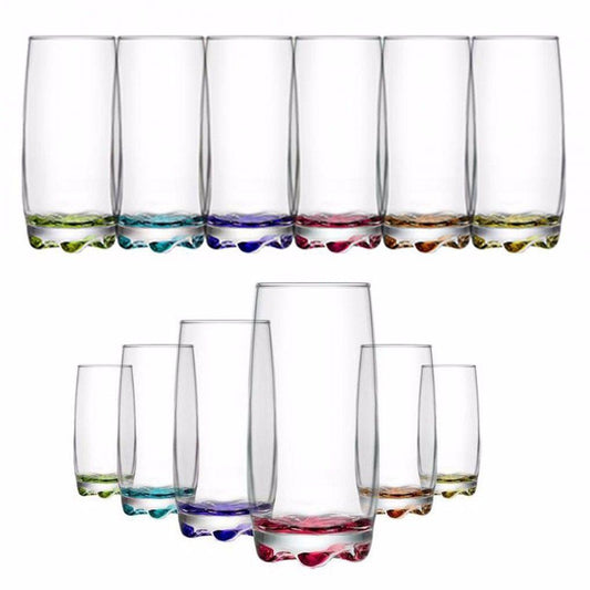 6 pcs CORAL ADORA GLASSES 13 1/4 OZ    5907 (Parcel Rate)