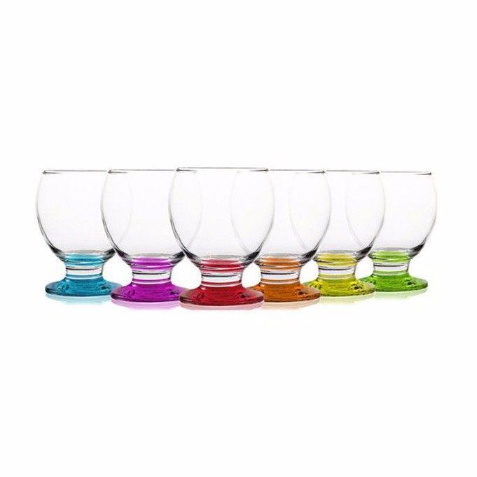 Set Of 6 Coral Nectar Glasses 280cc 9 1/2 oz  Glassware 4951 (Parcel Rate)