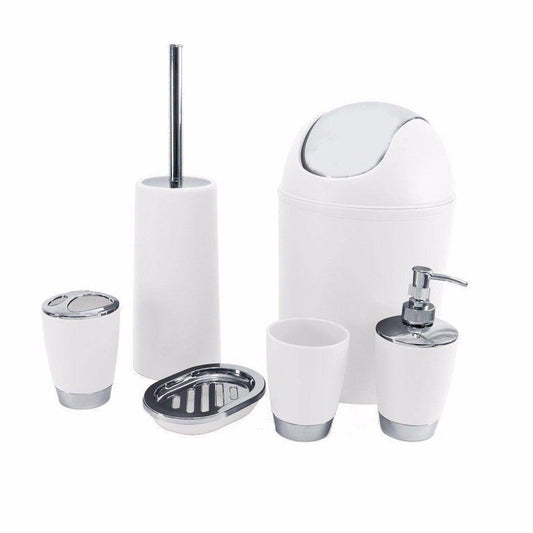 5 Piece Bathroom Set White 9899 (Parcel Rate)
