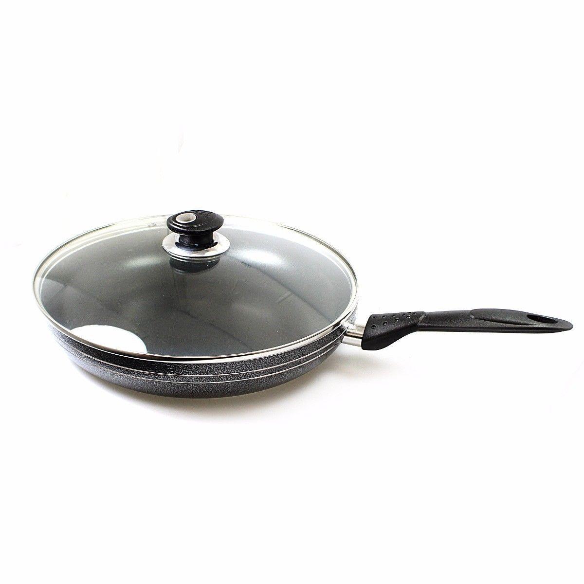 Una Nonstick Frying Pan With Lid 30cm Ind Base Kitchen 0241/2782  (Parcel Rate)