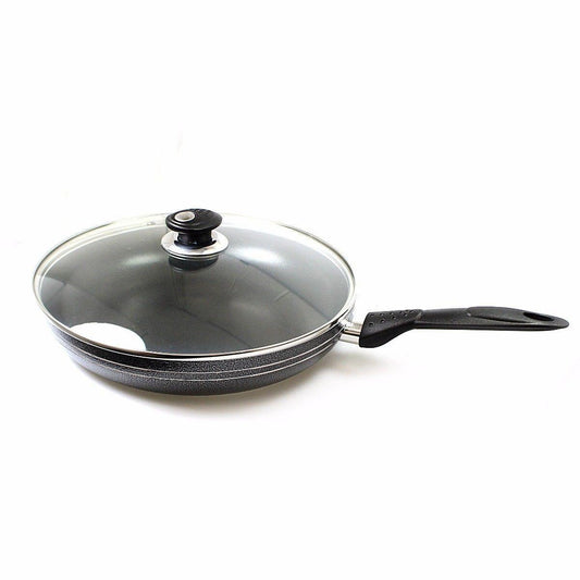 Una Nonstick Frying Pan With Lid 30cm Ind Base Kitchen 0241/2782  (Parcel Rate)