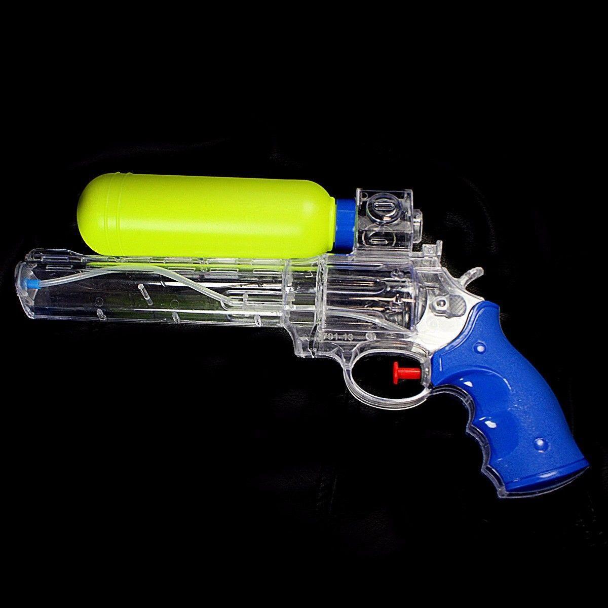 Assorted Colour Clear Plastic Childrens Water Gun 4562 (Parcel Rate)
