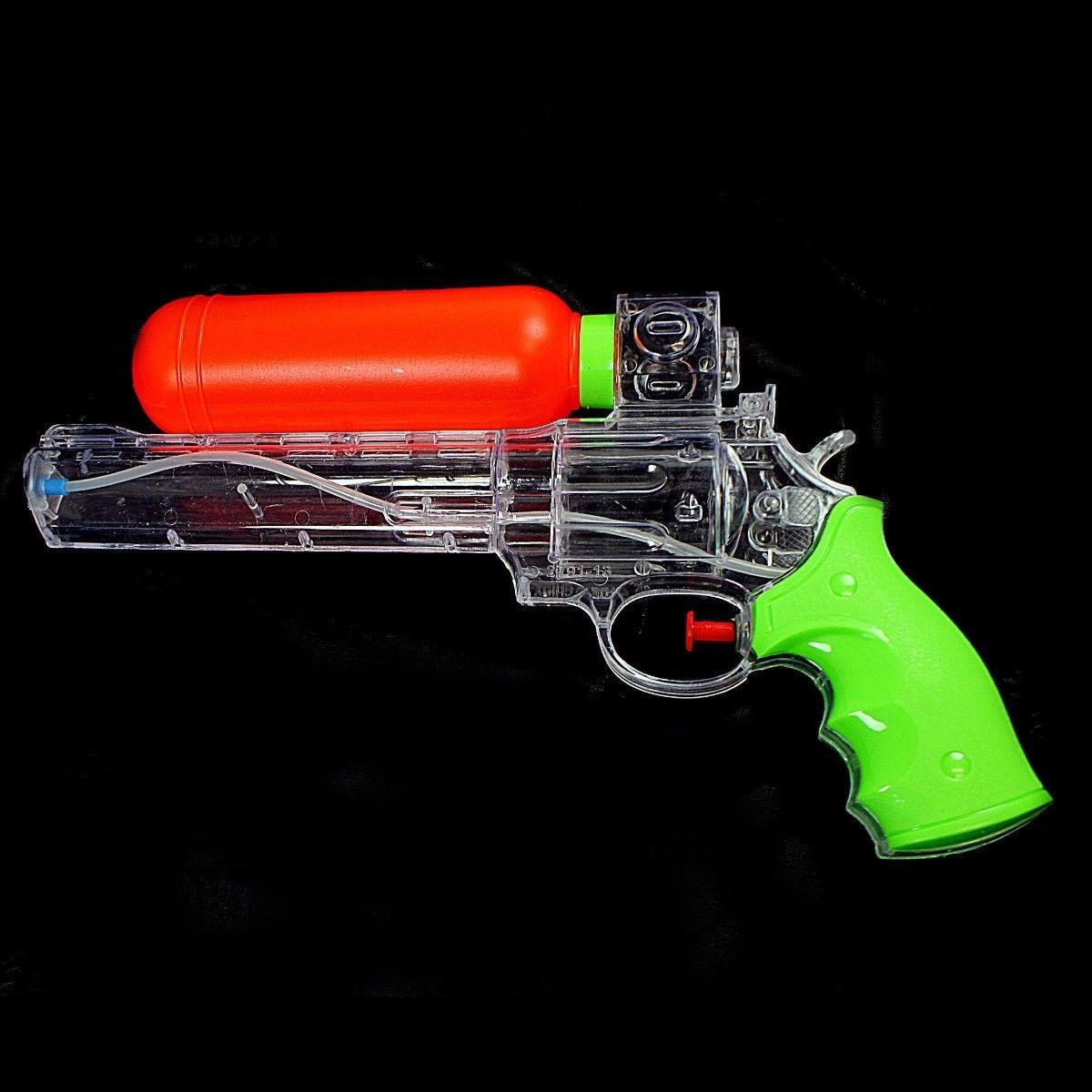 Assorted Colour Clear Plastic Childrens Water Gun 4562 (Parcel Rate)