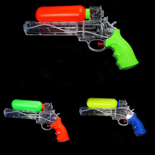 Assorted Colour Clear Plastic Childrens Water Gun 4562 (Parcel Rate)