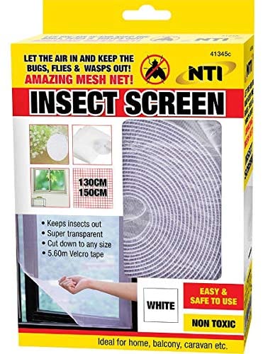 NTI Insect Window Mesh Screen 130 x 150 cm White 3457 (Parcel Rate)