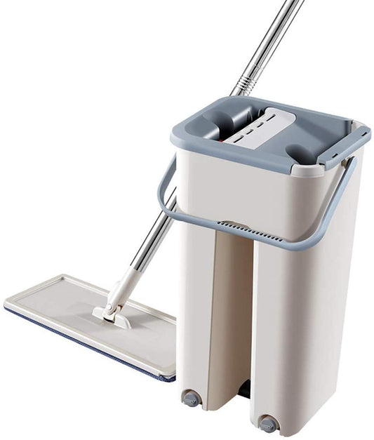 SQ Flat Mop Bucket Set Plastic 5L Black - Red 10608 (Big Parcel Rate)