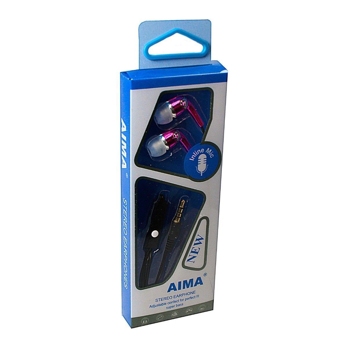 New AIMA Stereo Earphones With Inline Mic’ 4105 (Large Letter Rate)