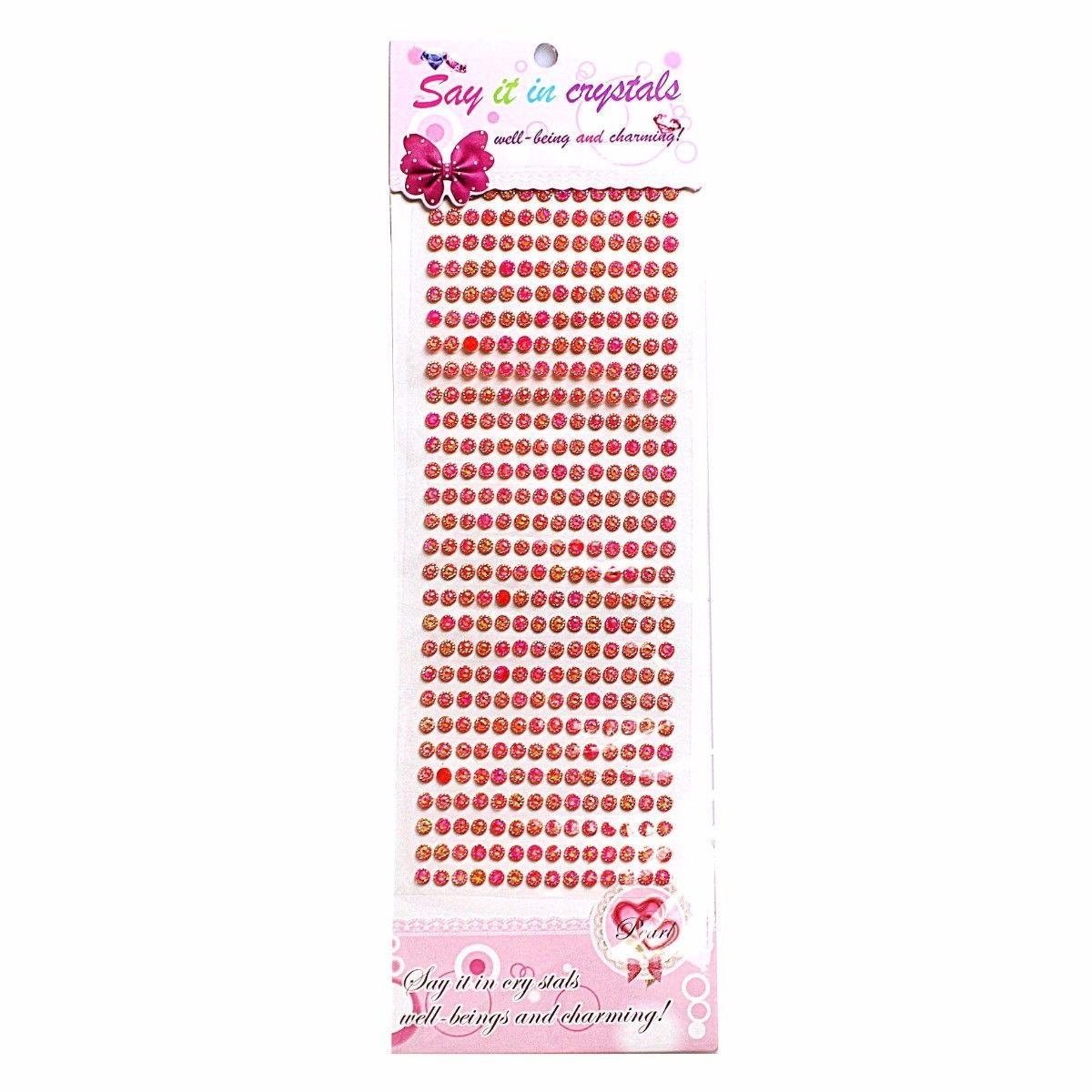 Crystal Stickers In Assorted Colours Art & Craft Random Sent 3491 (Parcel Rate)