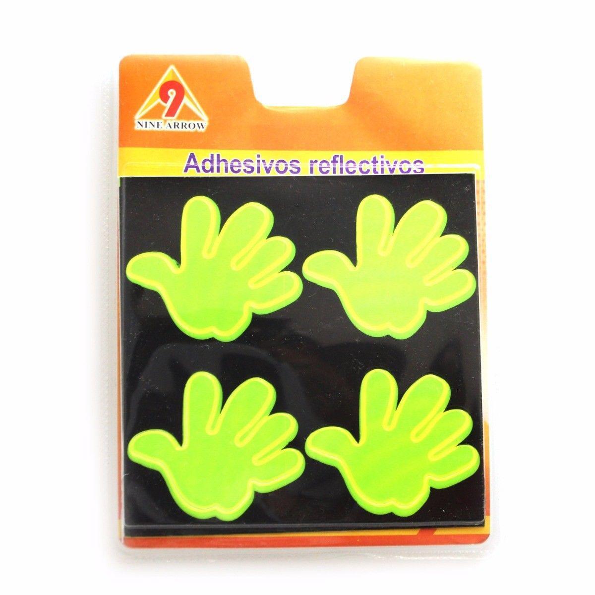 Adhesive Reflectors Neon Smiley Face And Hand Print 1838 (Large Letter Rate)