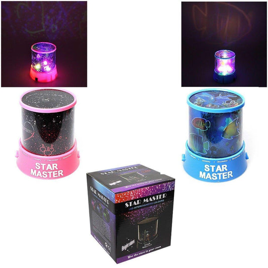 LED STAR ROTATING MASTER IN BLUE AND PINK    4355 (Parcel Rate)