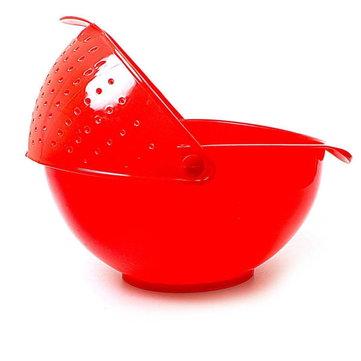 PLASTIC RINSE BOWL AND STRAINER AVAILABLE IN 2 COLOURS   1408 (Parcel Rate)