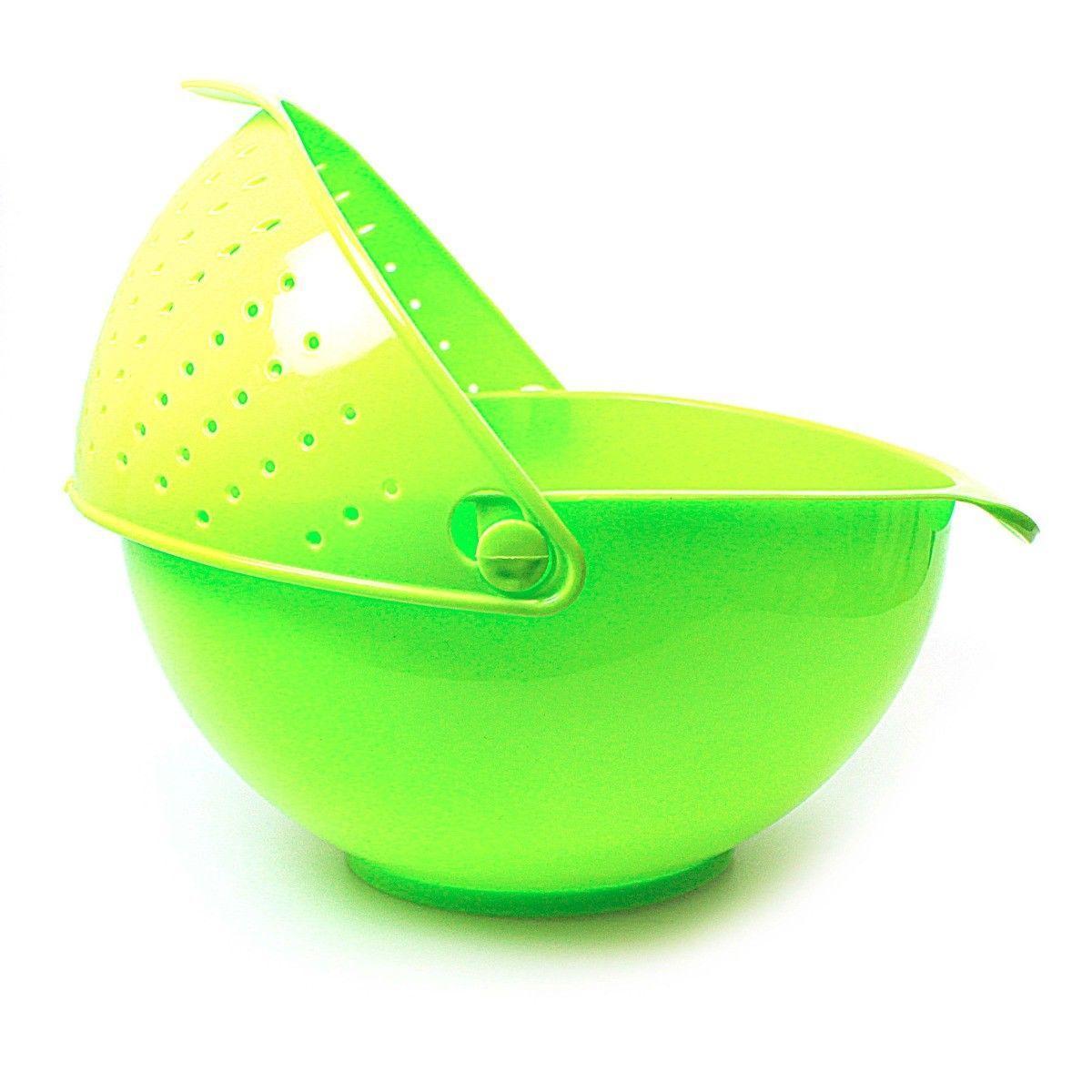 PLASTIC RINSE BOWL AND STRAINER AVAILABLE IN 2 COLOURS   1408 (Parcel Rate)