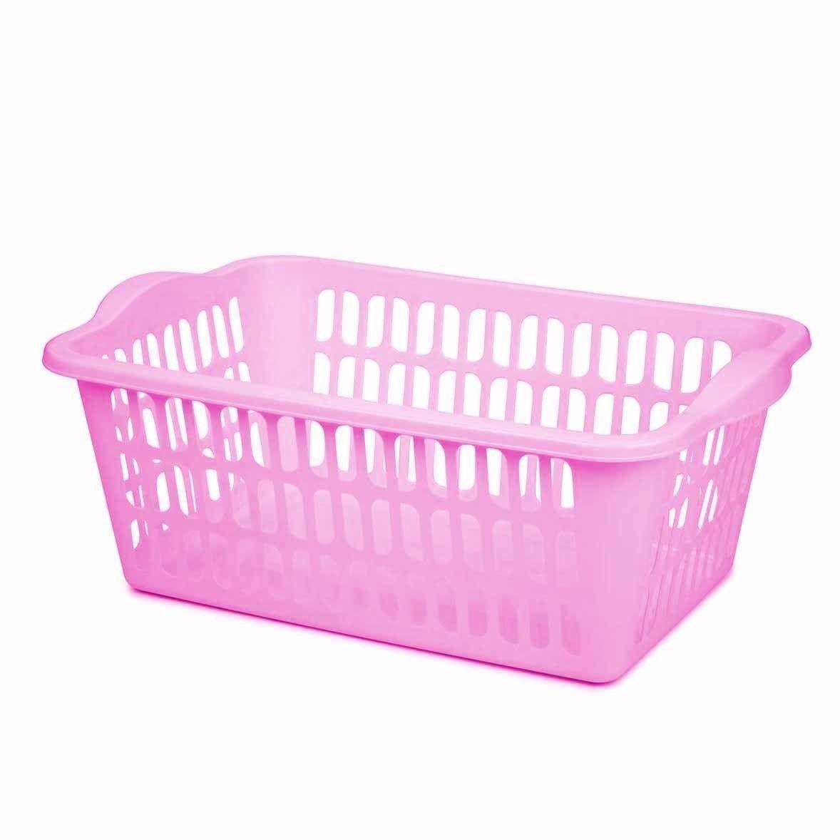 ASSORTED COLOUR CLOTH BASKET MULTI PURPOSE USE  0344 (Parcel Rate)