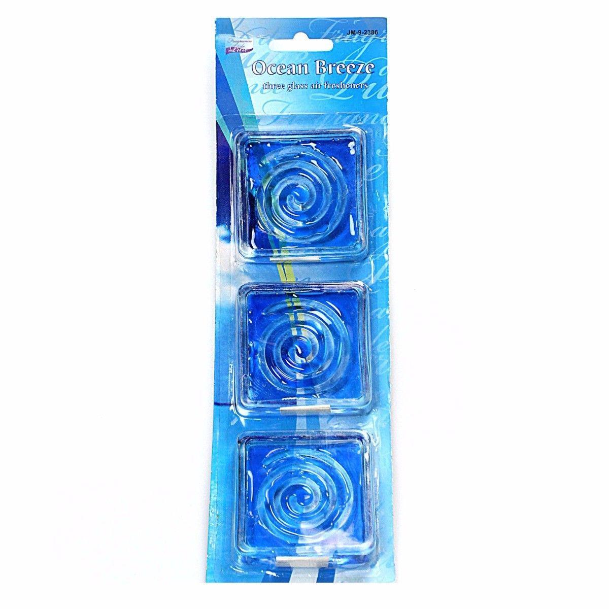 Assorted Fragrances Glass Air Fresheners 3 In A Pack Home 2386 (Parcel Rate)