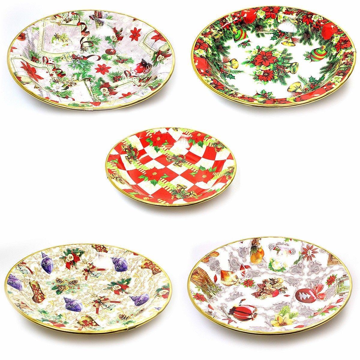 Circular Novelty Christmas Party Food Tray 1536 (Parcel Rate)