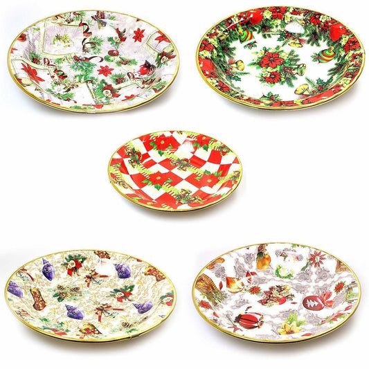 Circular Novelty Christmas Party Food Tray 1536 (Parcel Rate)