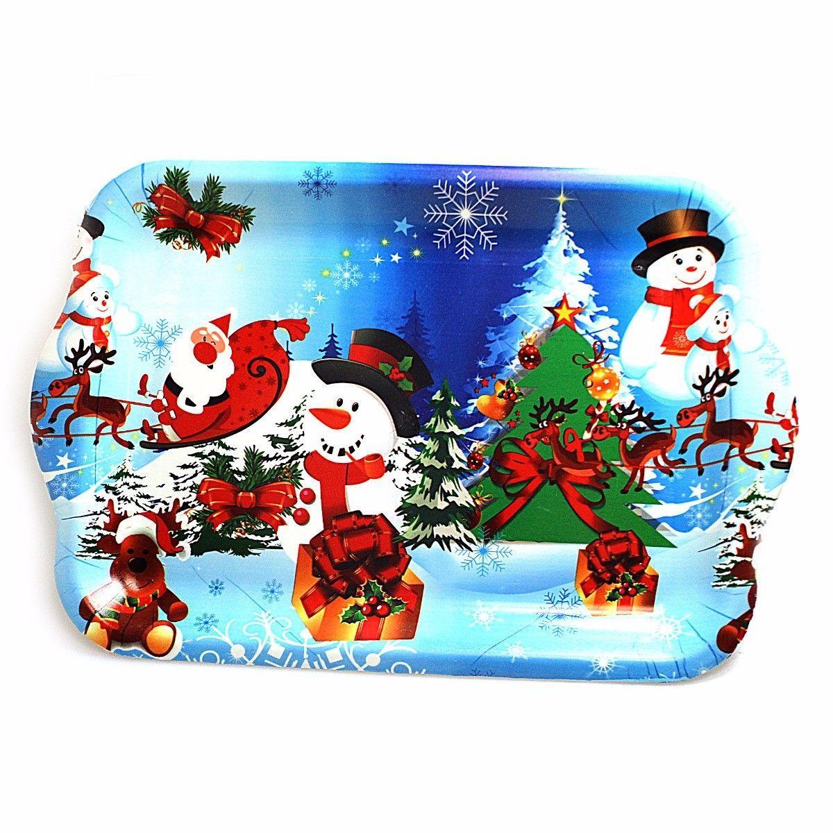 Christmas Party Novelty Printed Food Trays Assorted Designs  2771 (Parcel Rate)