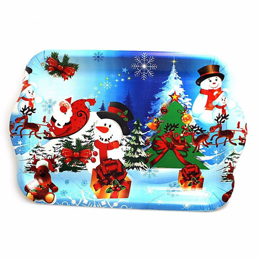 Christmas Party Novelty Printed Food Trays Assorted Designs  2771 (Parcel Rate)